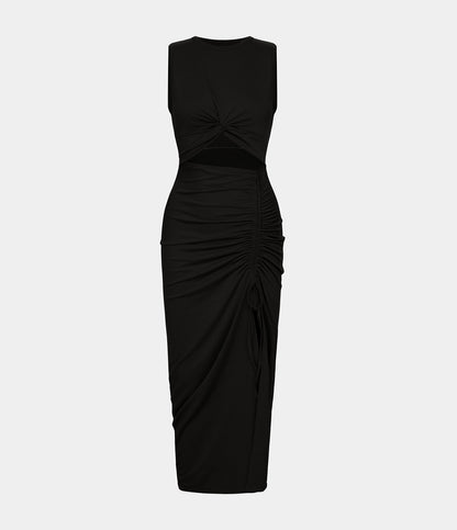 Ronde Hals Bodycon Midi Jurk