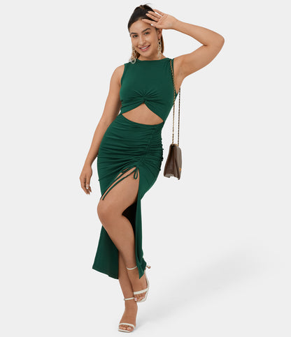 Ronde Hals Bodycon Midi Jurk