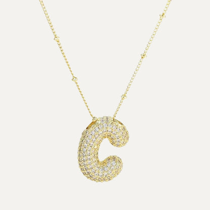 Gouden letter ketting