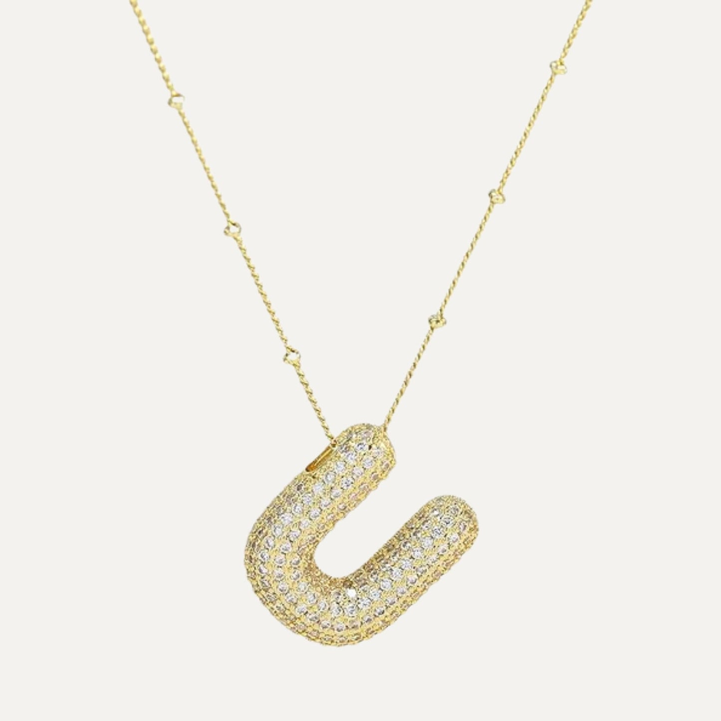 Gouden letter ketting