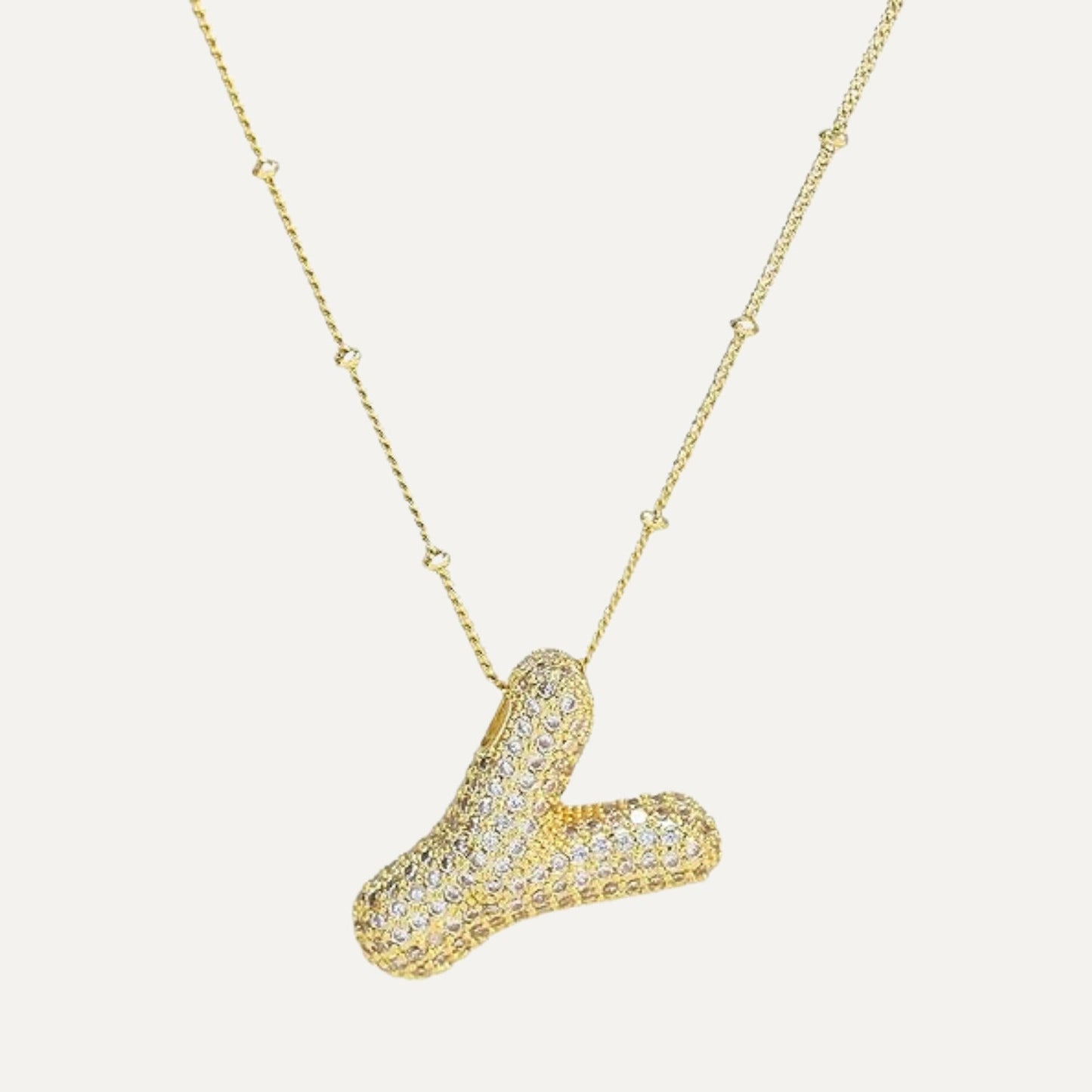 Gouden letter ketting