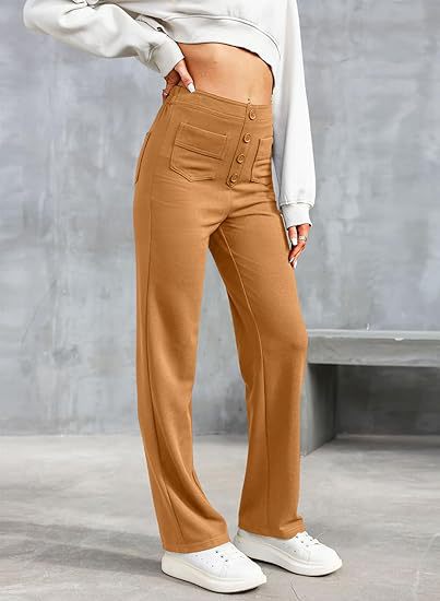 Nova™ High-waisted elastic casual trousers 