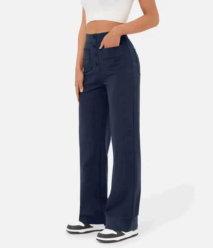 Nova™ High-waisted elastic casual trousers 