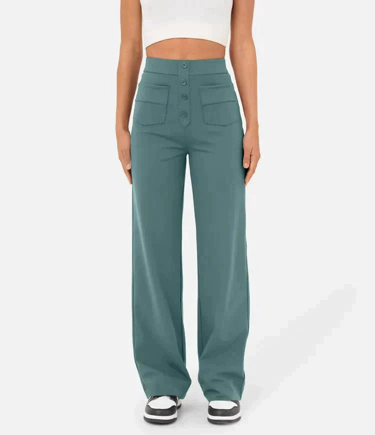 Nova™ High-waisted elastic casual trousers 