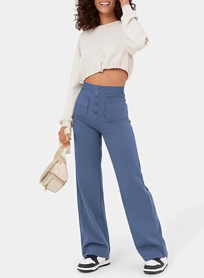 Nova™ High-waisted elastic casual trousers 