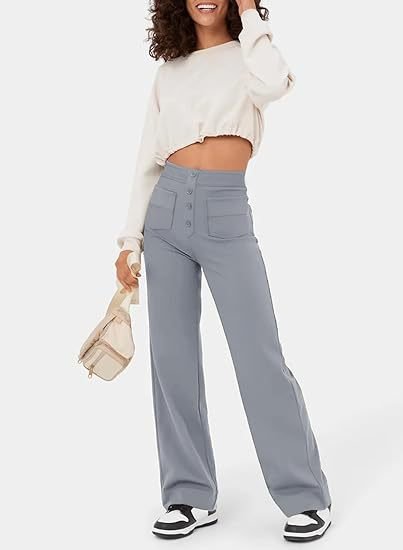 Nova™ High-waisted elastic casual trousers 